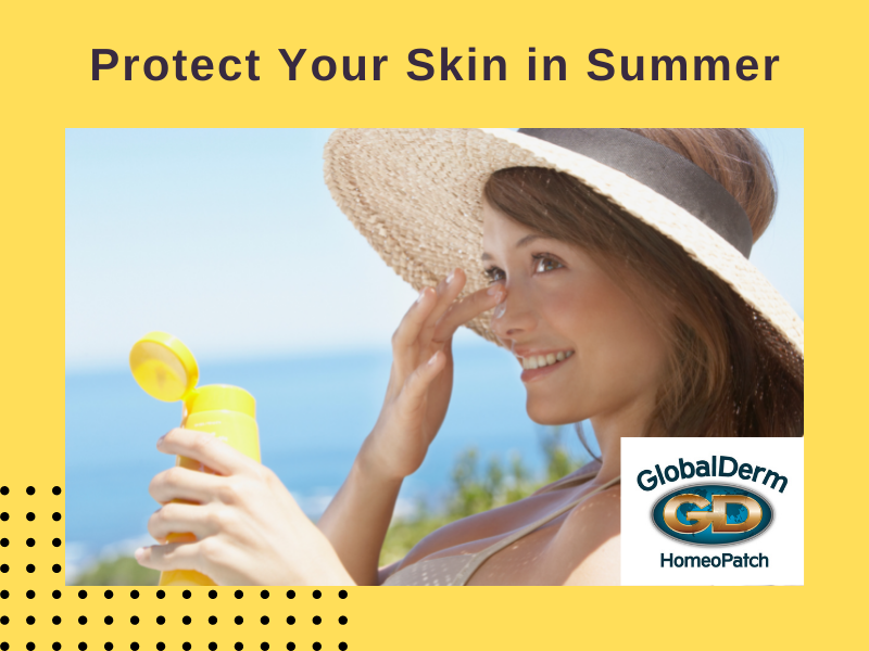protecting skin with sunscreen